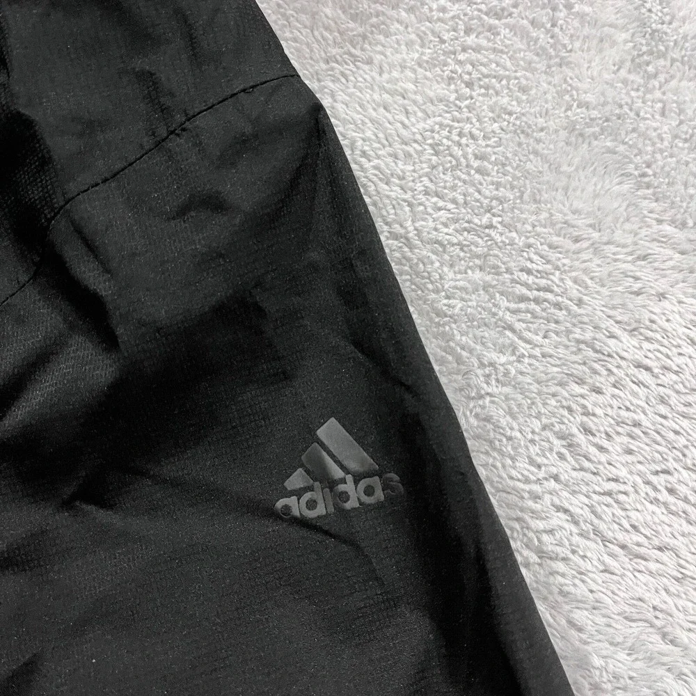 Adidas Windbreaker Jacket Men's S Mesh SPORT OREGON  Lined Full Zip Hoodie Black